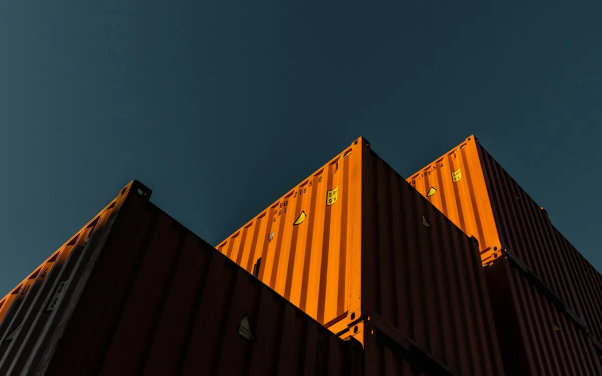 Illustration of cargo containers